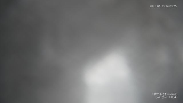 Widok online na Śnieżkę z Domu Śląskiego